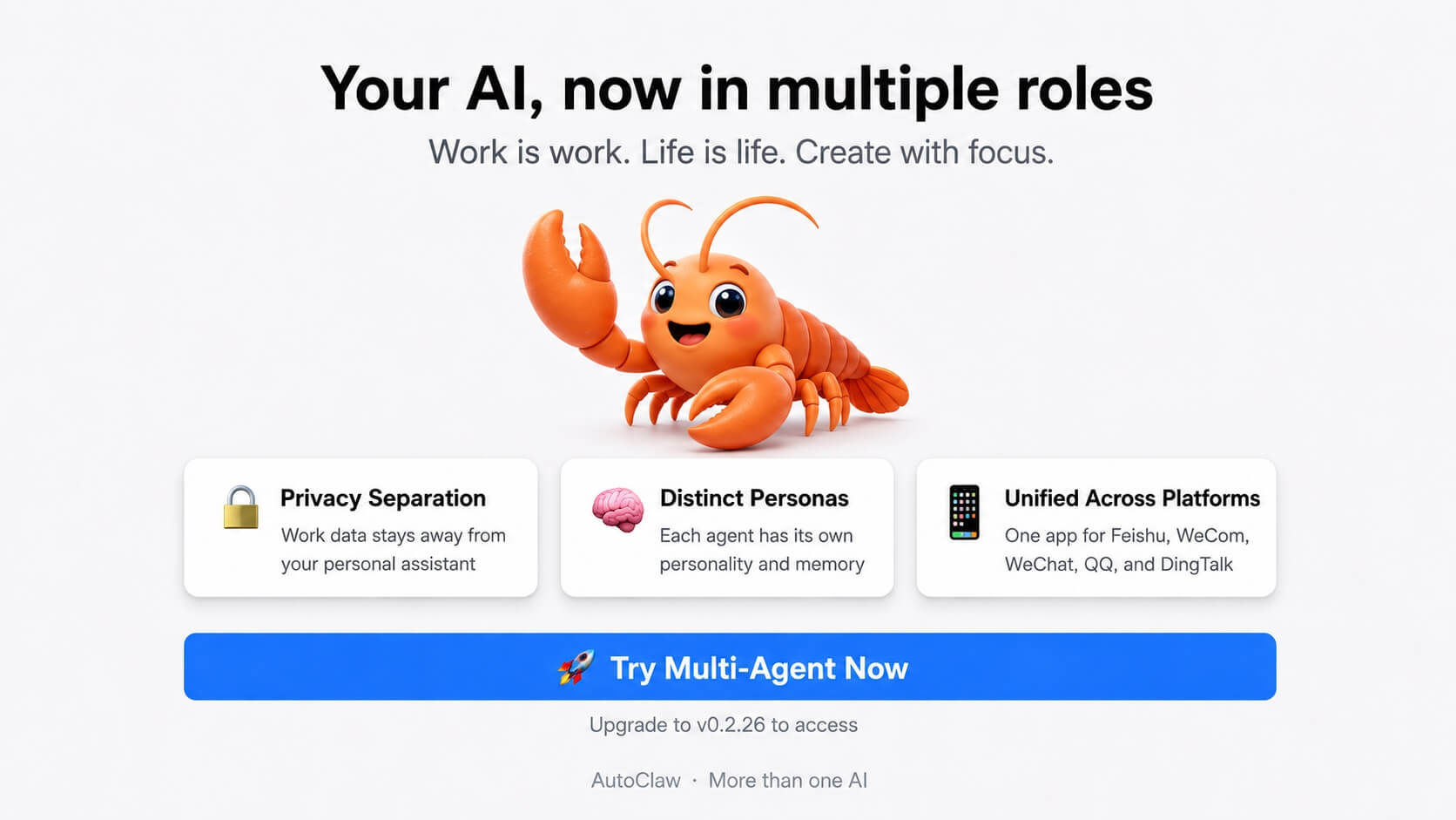 Multi-Agent: Keep Work and Life Naturally Isolated